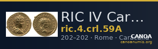RIC IV Caracalla 59A — CANOA