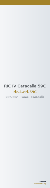 RIC IV Caracalla 59C — CANOA