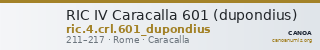 RIC IV Caracalla 601 (dupondius) — CANOA