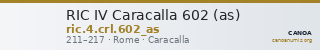 RIC IV Caracalla 602 (as) — CANOA