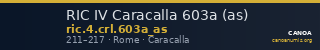 RIC IV Caracalla 603a (as) — CANOA