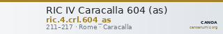 RIC IV Caracalla 604 (as) — CANOA