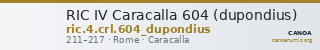 RIC IV Caracalla 604 (dupondius) — CANOA