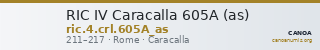RIC IV Caracalla 605A (as) — CANOA
