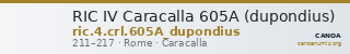 RIC IV Caracalla 605A (dupondius) — CANOA