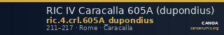 RIC IV Caracalla 605A (dupondius) — CANOA