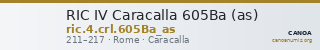 RIC IV Caracalla 605Ba (as) — CANOA