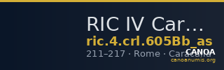 RIC IV Caracalla 605Bb (as) — CANOA