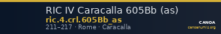 RIC IV Caracalla 605Bb (as) — CANOA