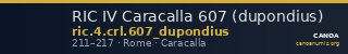 RIC IV Caracalla 607 (dupondius) — CANOA
