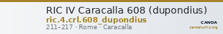 RIC IV Caracalla 608 (dupondius) — CANOA