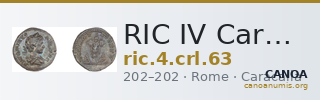 RIC IV Caracalla 63 — CANOA