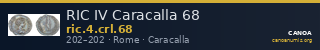 RIC IV Caracalla 68 — CANOA