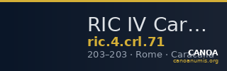 RIC IV Caracalla 71 — CANOA