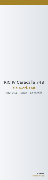 RIC IV Caracalla 74B — CANOA