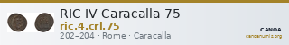 RIC IV Caracalla 75 — CANOA