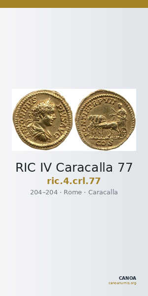 RIC IV Caracalla 77 — CANOA