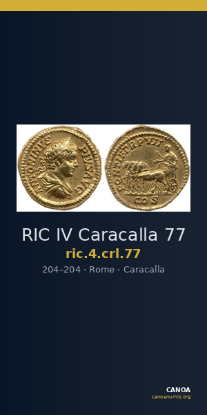 RIC IV Caracalla 77 — CANOA