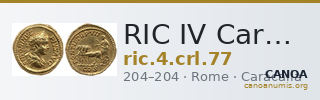 RIC IV Caracalla 77 — CANOA