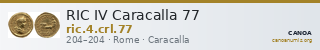 RIC IV Caracalla 77 — CANOA