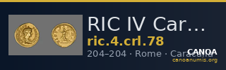 RIC IV Caracalla 78 — CANOA