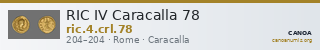 RIC IV Caracalla 78 — CANOA