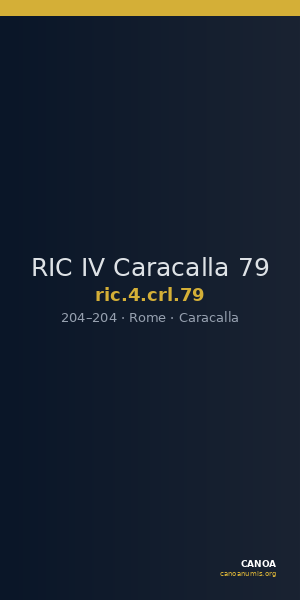 RIC IV Caracalla 79 — CANOA