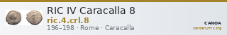 RIC IV Caracalla 8 — CANOA