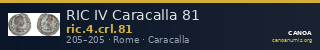 RIC IV Caracalla 81 — CANOA