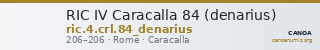 RIC IV Caracalla 84 (denarius) — CANOA