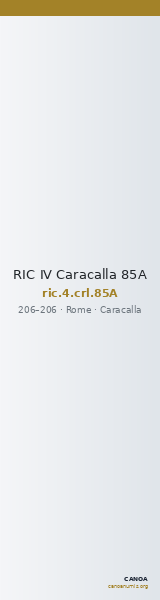 RIC IV Caracalla 85A — CANOA