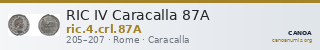 RIC IV Caracalla 87A — CANOA