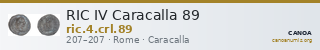 RIC IV Caracalla 89 — CANOA