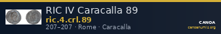 RIC IV Caracalla 89 — CANOA