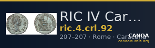 RIC IV Caracalla 92 — CANOA