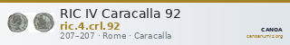 RIC IV Caracalla 92 — CANOA