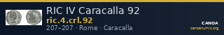 RIC IV Caracalla 92 — CANOA