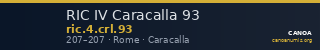 RIC IV Caracalla 93 — CANOA