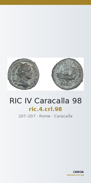 RIC IV Caracalla 98 — CANOA