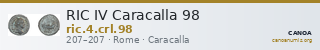 RIC IV Caracalla 98 — CANOA