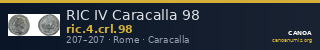RIC IV Caracalla 98 — CANOA