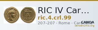 RIC IV Caracalla 99 — CANOA