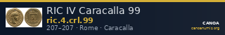 RIC IV Caracalla 99 — CANOA