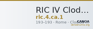 RIC IV Clodius Albinus 1 — CANOA