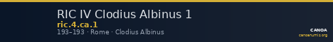 RIC IV Clodius Albinus 1 — CANOA