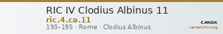 RIC IV Clodius Albinus 11 — CANOA