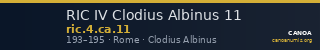RIC IV Clodius Albinus 11 — CANOA