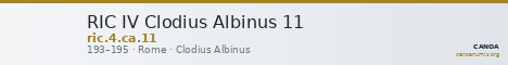 RIC IV Clodius Albinus 11 — CANOA