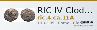 RIC IV Clodius Albinus 11A — CANOA