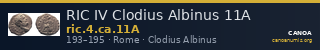 RIC IV Clodius Albinus 11A — CANOA